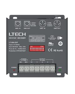 LT-904-DIP 4 Channels Constant Voltage DMX512 RDM Decoder Ltech Controller